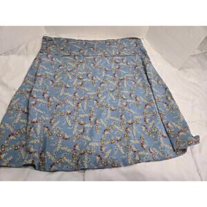 Toad&Co Chaka Skirt XL Organic Cotton Blend Stretch Flowers Garden Indie Boho
